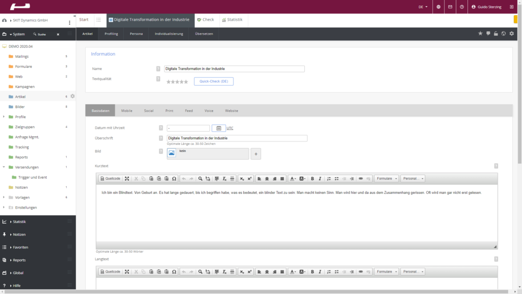 Verfassen einer E-Mail